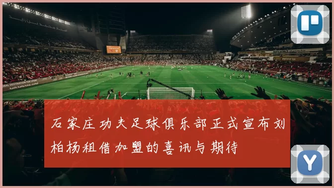 石家庄功夫足球俱乐部正式宣布刘柏杨租借加盟的喜讯与期待